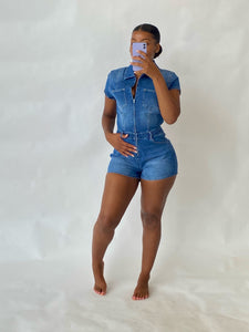 Denim Romper